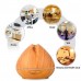 Peach Shape Wood Grain Aroma Diffuser Ultra-quiet Desktop Atomizer Office/Home Humidifier