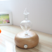 High Quality Natural Wood Waterless Nebulizer Glass Aromatherapy Essential Oil Diffuser with Colorful Light