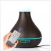 Remote Control 400ml Wood Grain Ultrasonic Oil Diffuser Humidifier with 7 Color Changing LED Lights