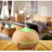 Hidly Wholesale 400ml Wood Grain Aromatherapy Essential Oil Diffuser with Soothing Color LED Light