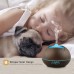 400ml Dark Wood Grain Aromatherapy Essential Oil Diffuse Tiny Humidifier with Timer