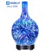 100ml 3D Glass Cool Mist Humidifier Ultrasonic Aromatherapy Diffuser with 14 Color Changing LED Lights