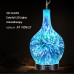 100ml 3D Glass Cool Mist Humidifier Ultrasonic Aromatherapy Diffuser with 14 Color Changing LED Lights