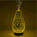 Essential Oil Diffuser,3D Glass 100ml Aromatherapy Ultrasonic Cool Mist Humidifier with Color Changing LED Lights