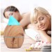 Light Wood Grain Essential Oil Diffuser 300ml Ultrasonic Aroma Humidifier with 7 Color LED Light 