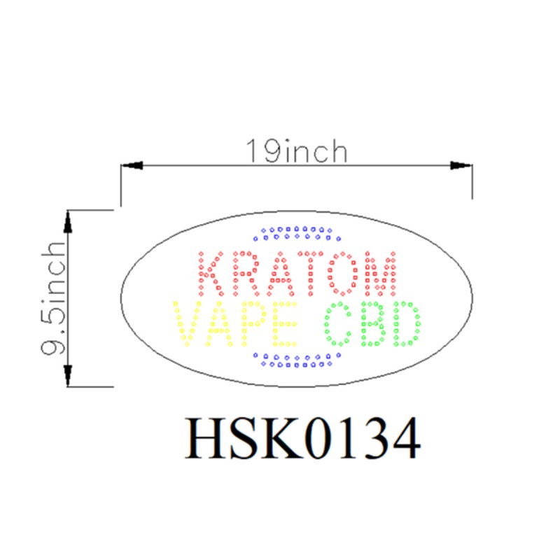 Kratom Vape Neon Sign  HSK0134NEON