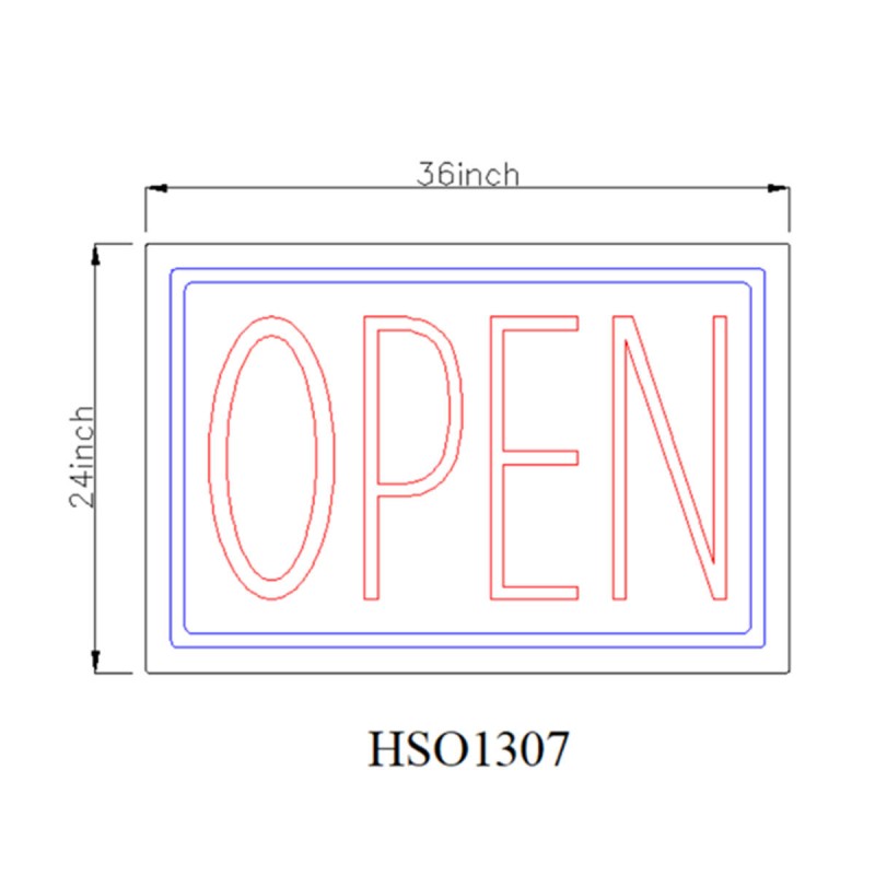 OPEN Neon Sign HSO1307NEON