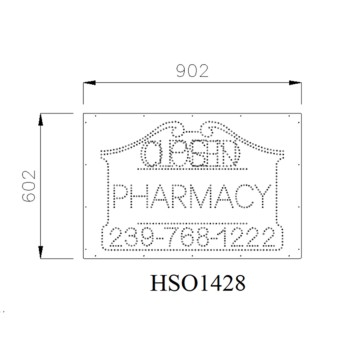 Open Pharmacy Signs  HSO1428