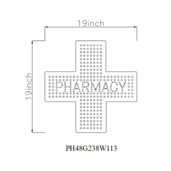 Pharmacy Led Dot Sign:PH48G238W113
