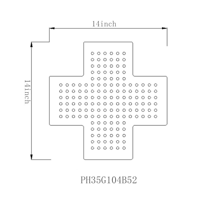 Cross Led Dot Sign:PPH35G104B52