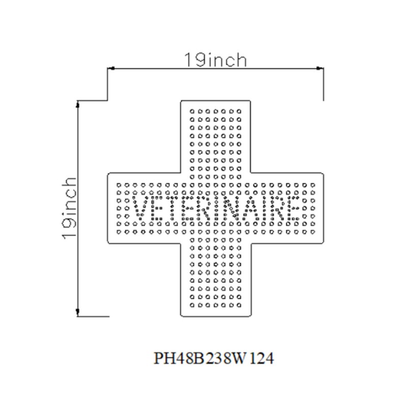 VETERINAIRE Led Farmacy Sign PH48B238W124
