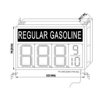Double Gas Led Sign:GAS1220760D