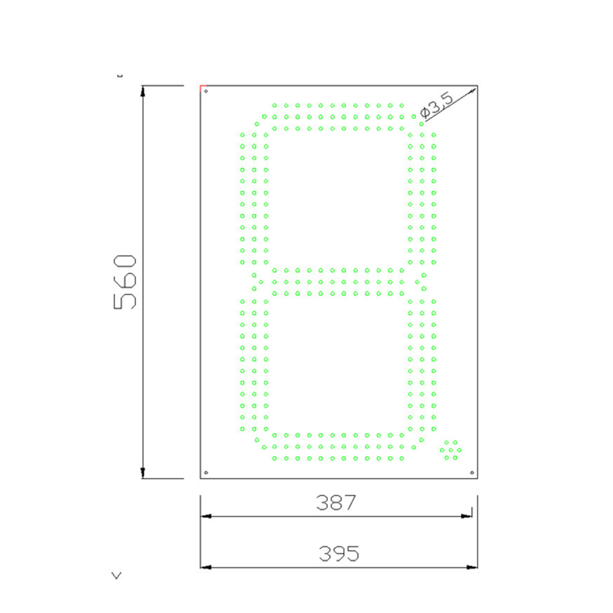 led gas digital board