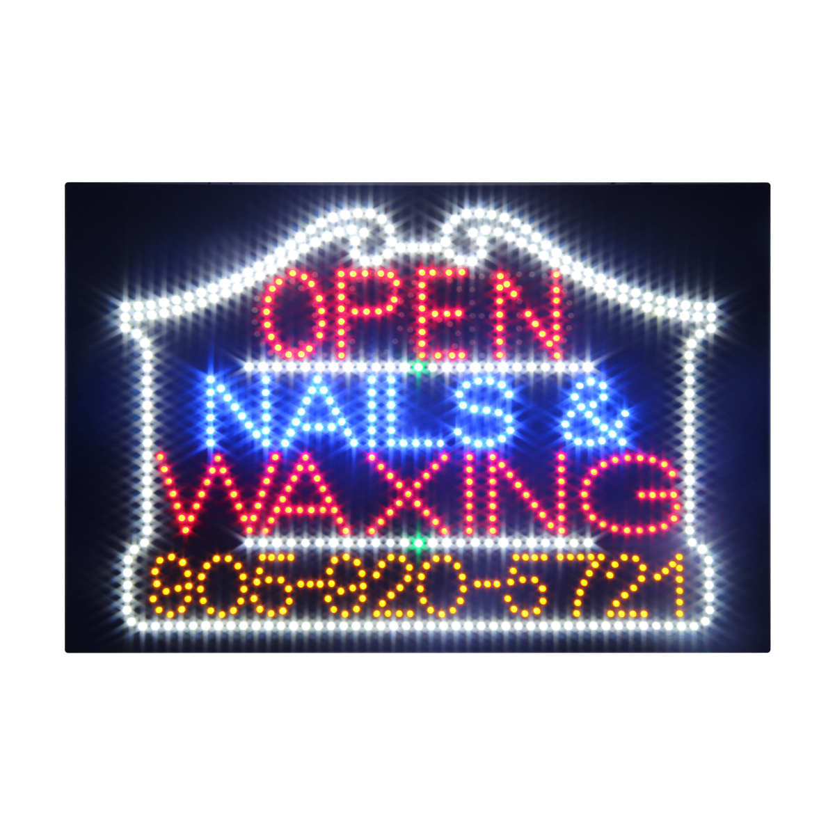 nails waxing LED sign