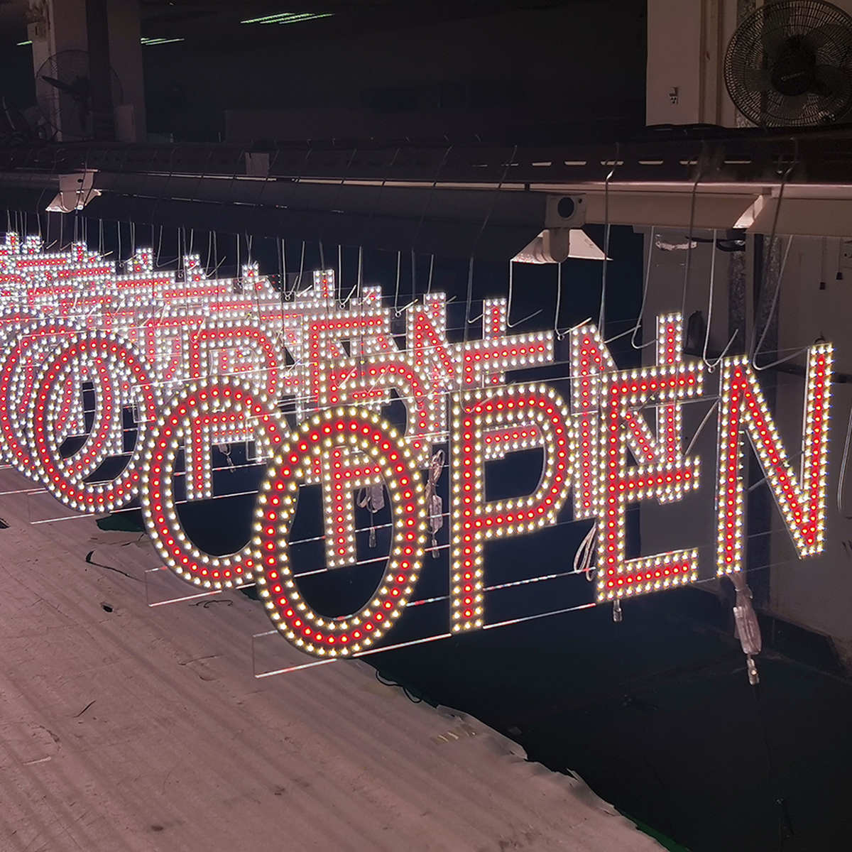 large led open sign