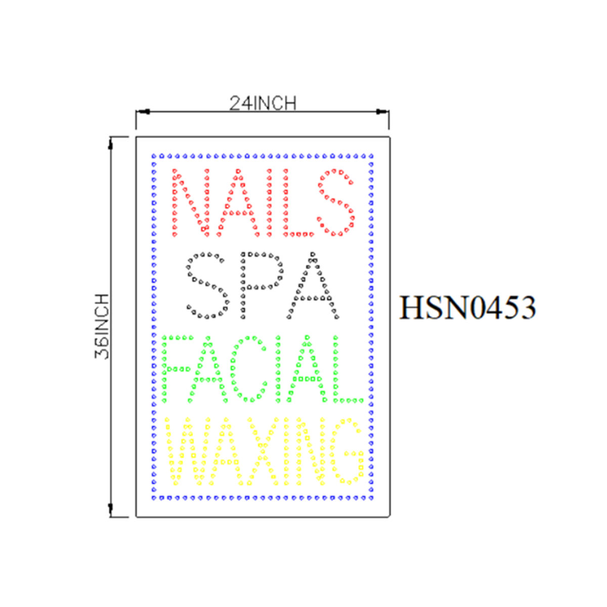 Nails SPA Large LED Sign