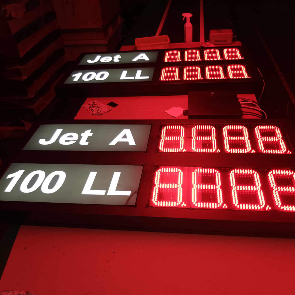 100LL led price signs