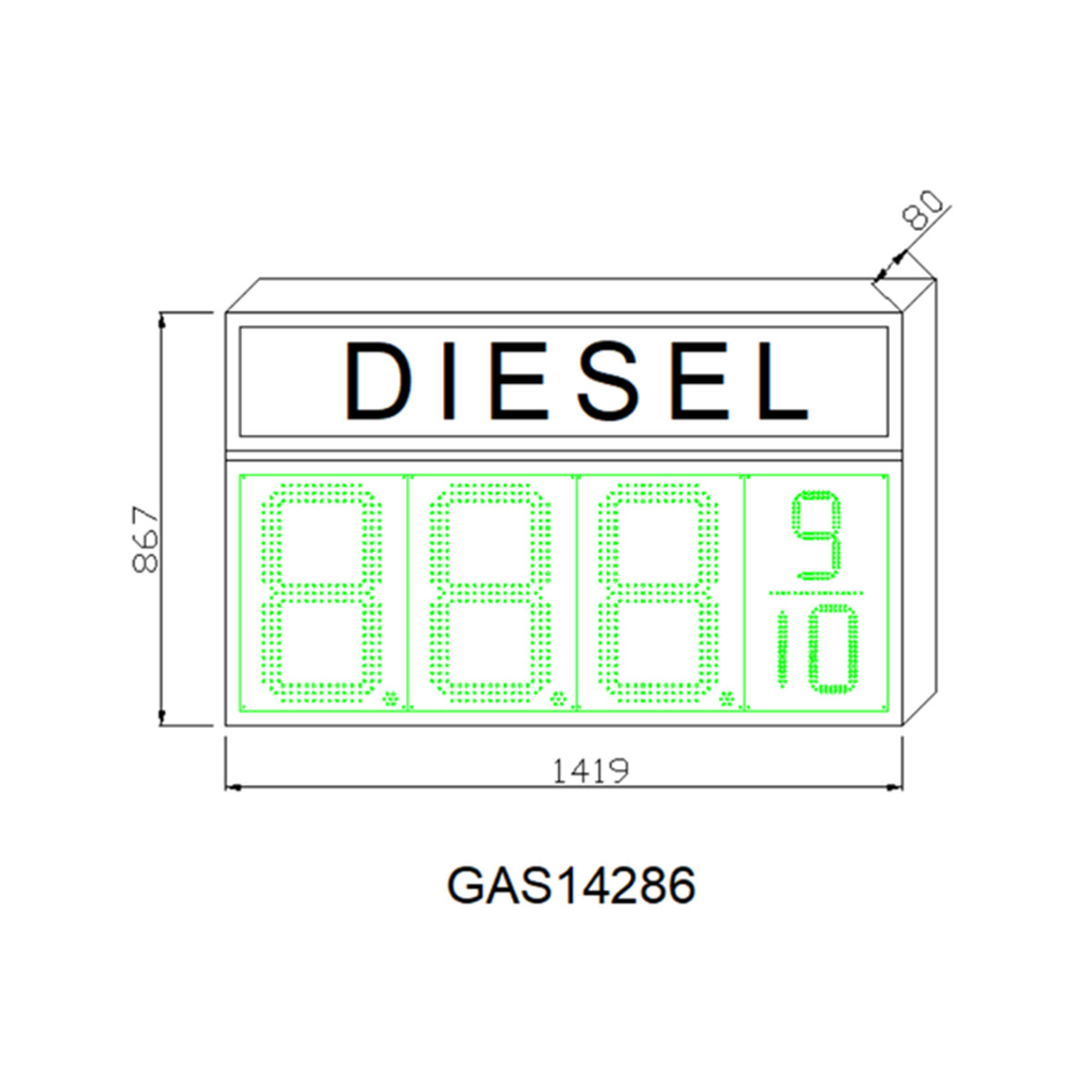 diesel price signs