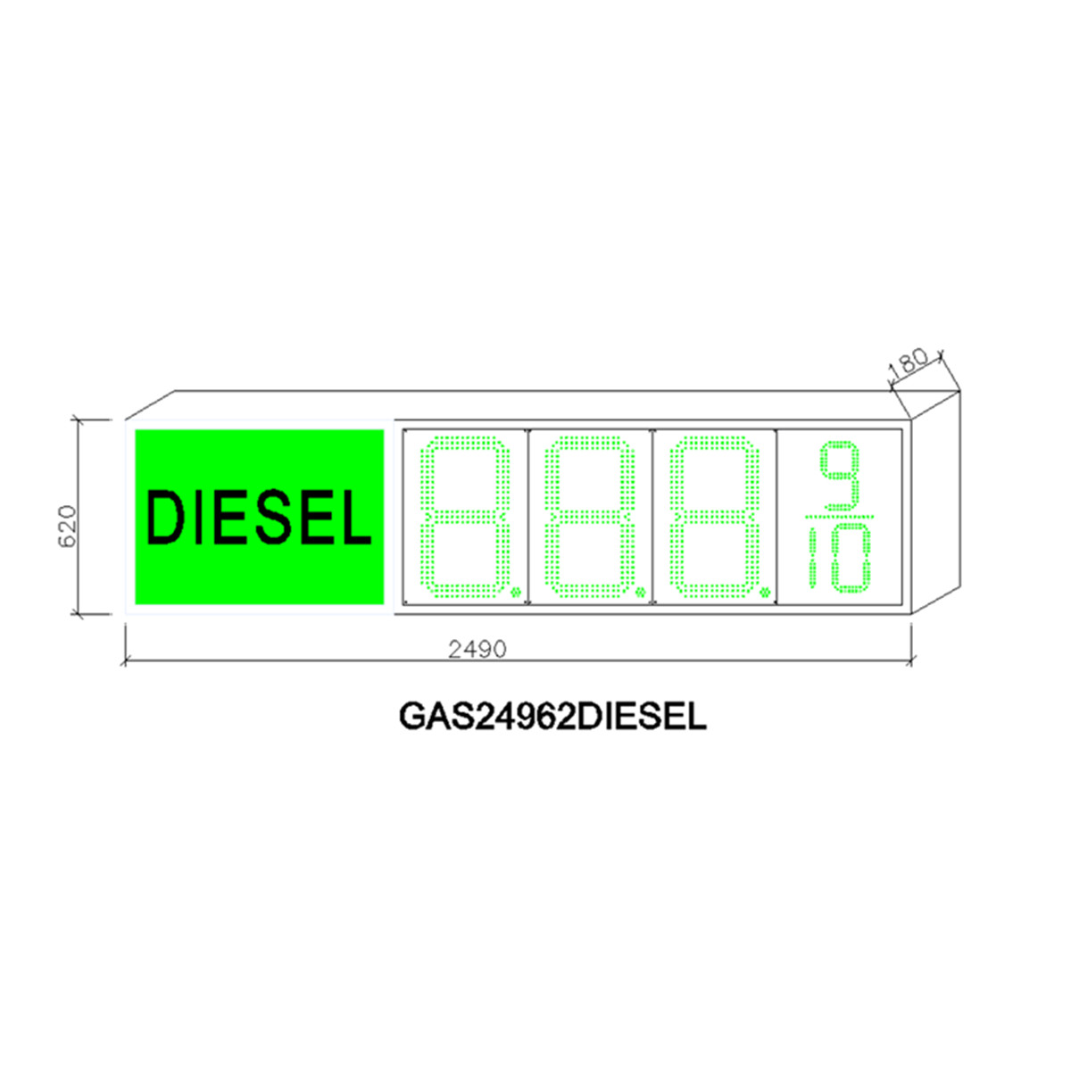 DIESEL canopy gas signs