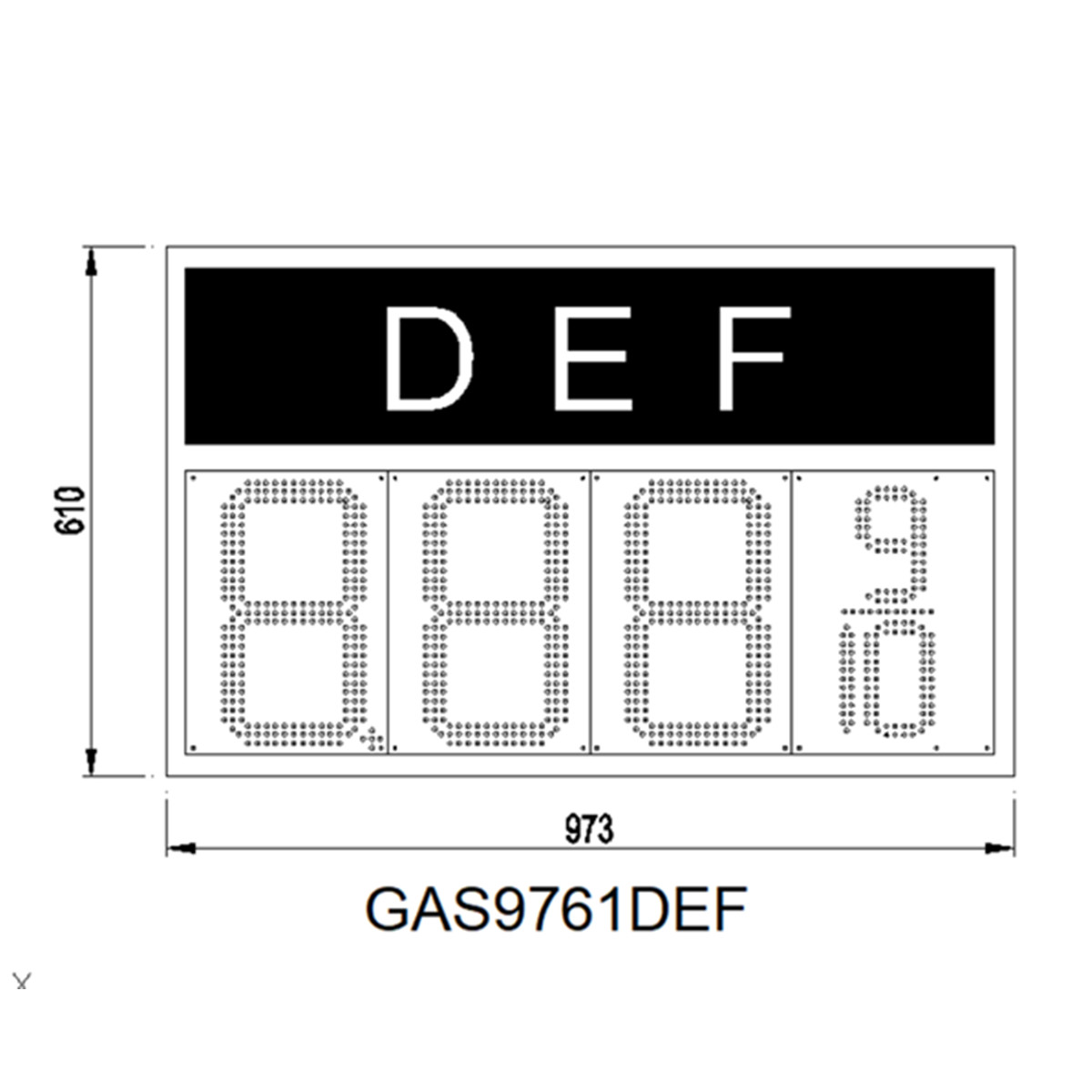 DEF canopy price signs