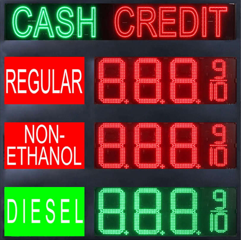 cash gas signs