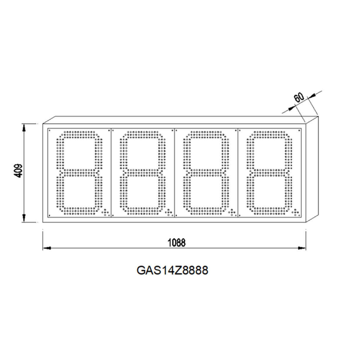 price station display size