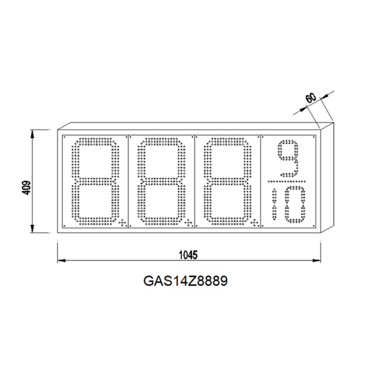 station price display size