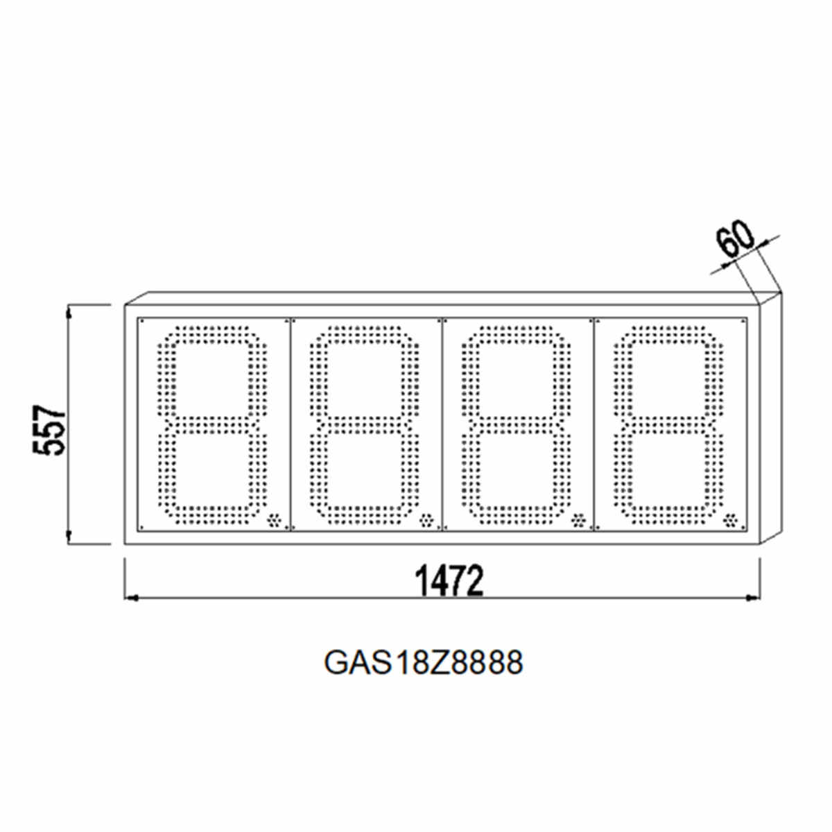 oil led signs size