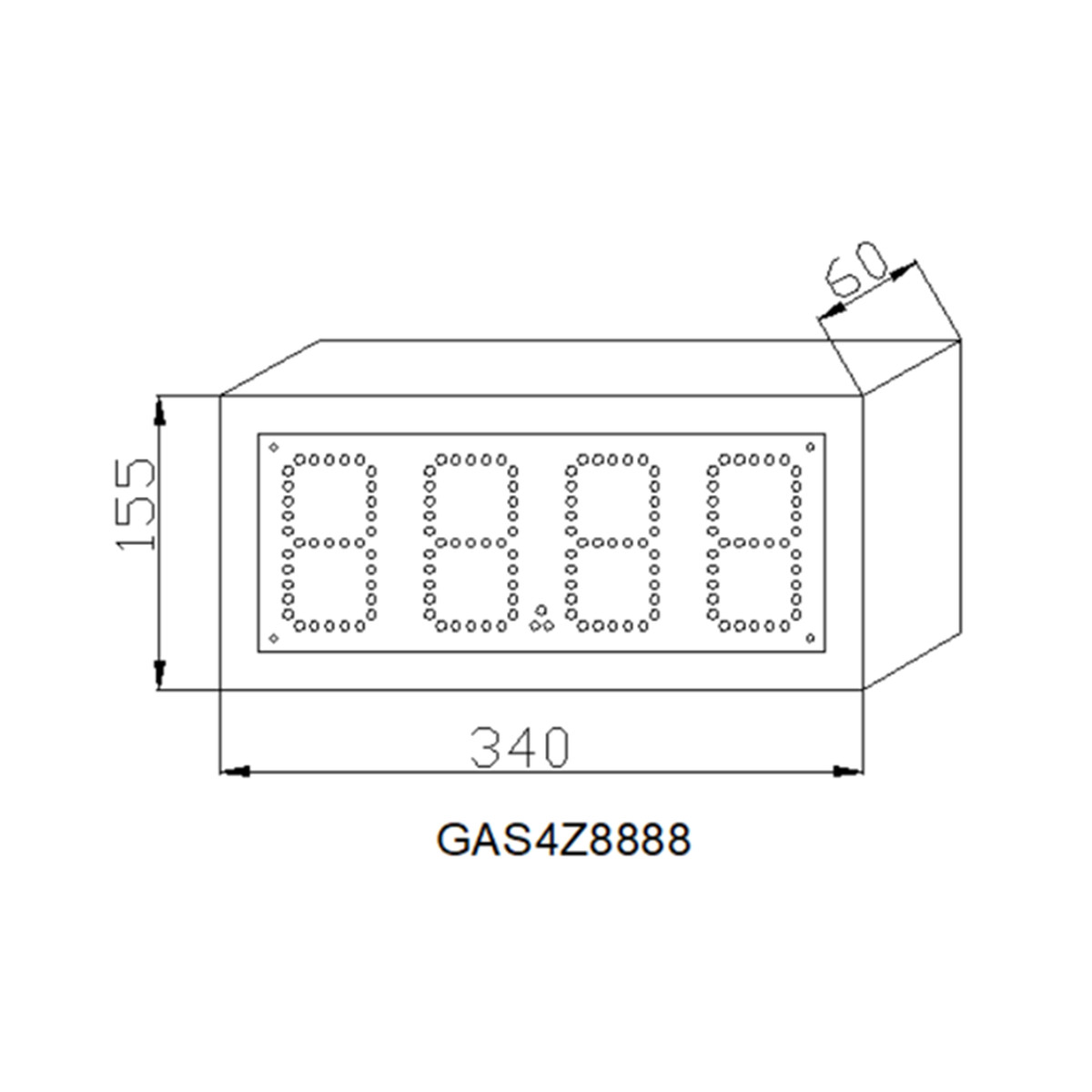 station led display size