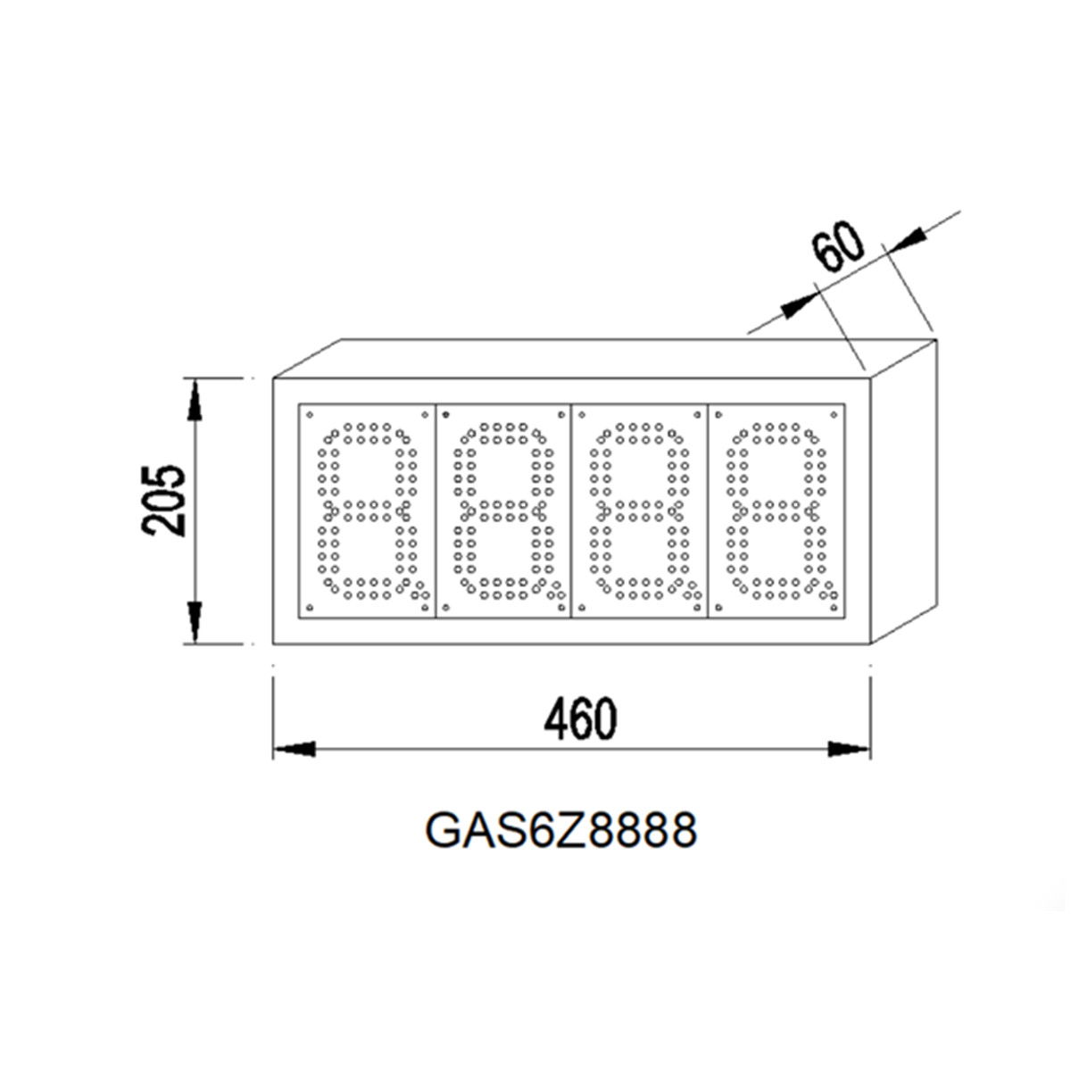 led oil display size