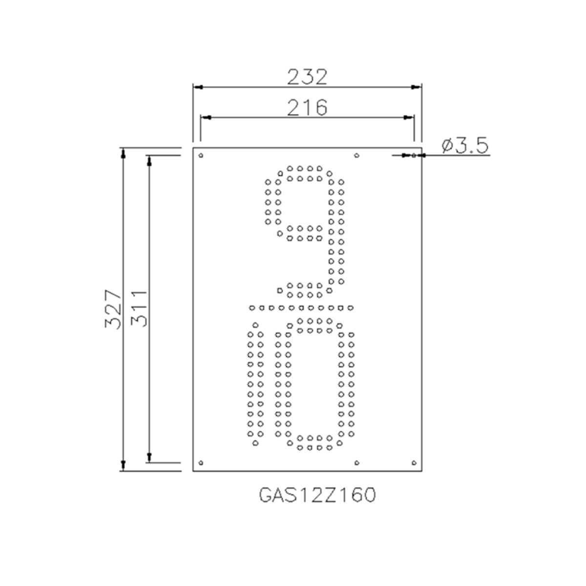 digits led signs size