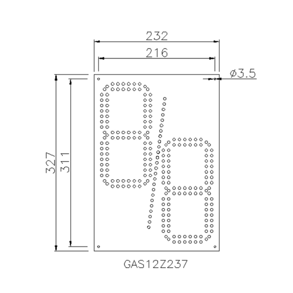 digit price sign size