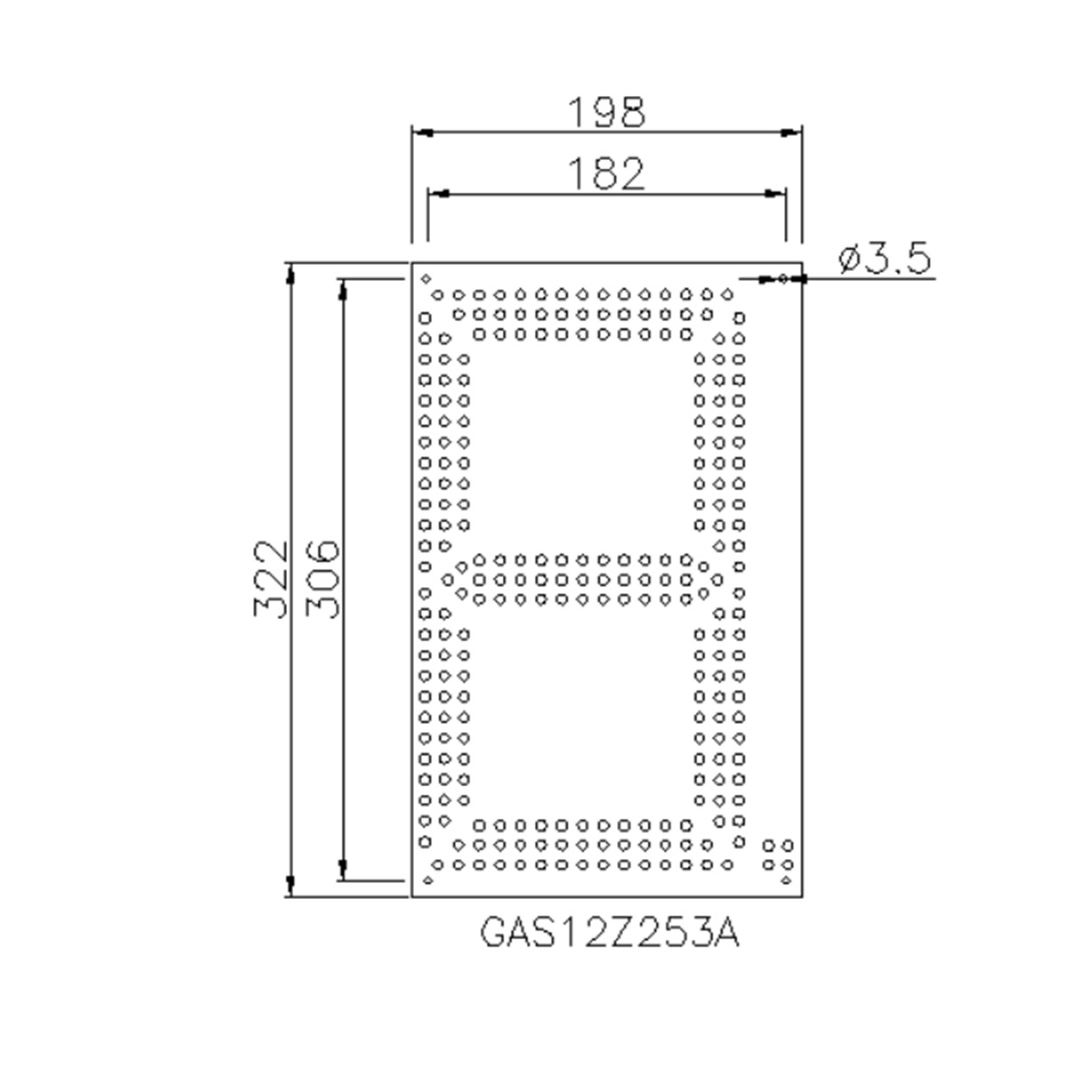 led gas digits size