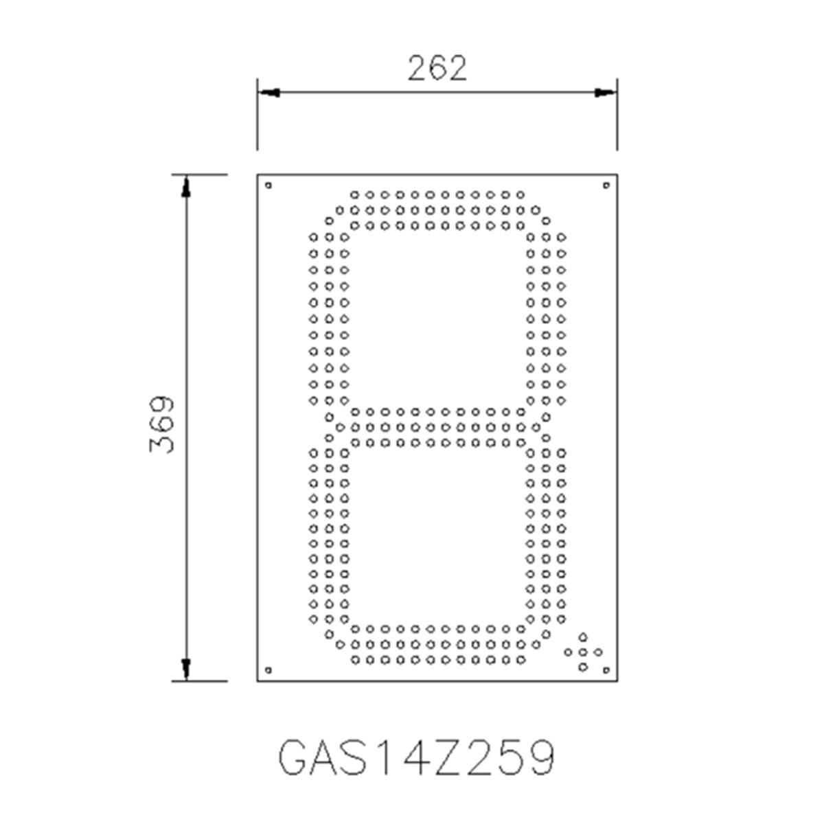 price gas board size