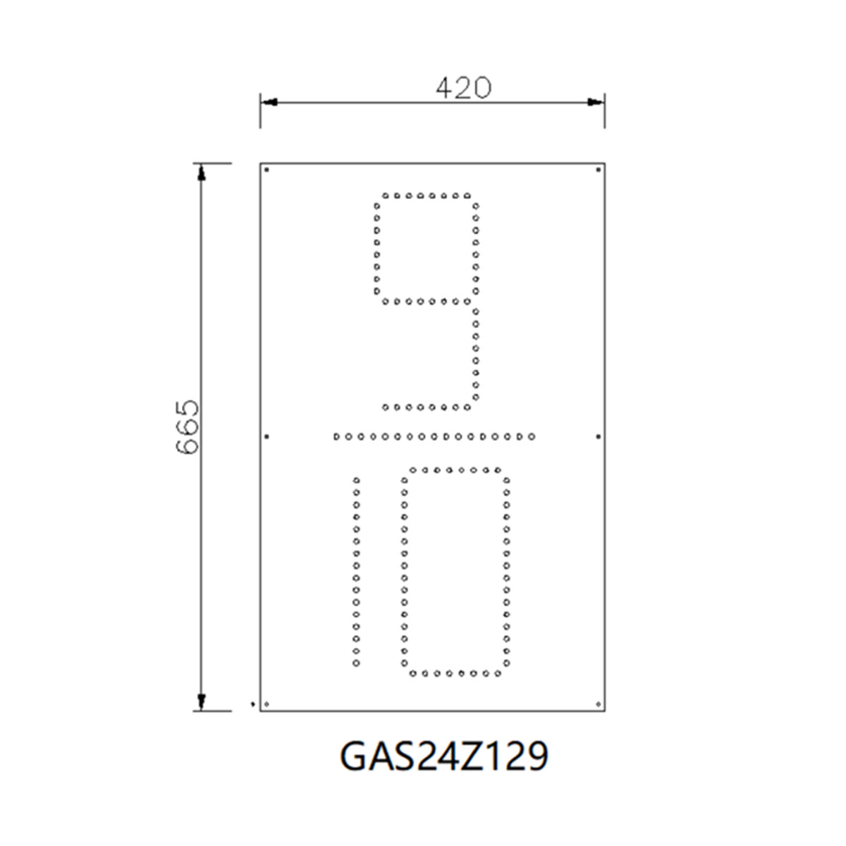 petrol led board size