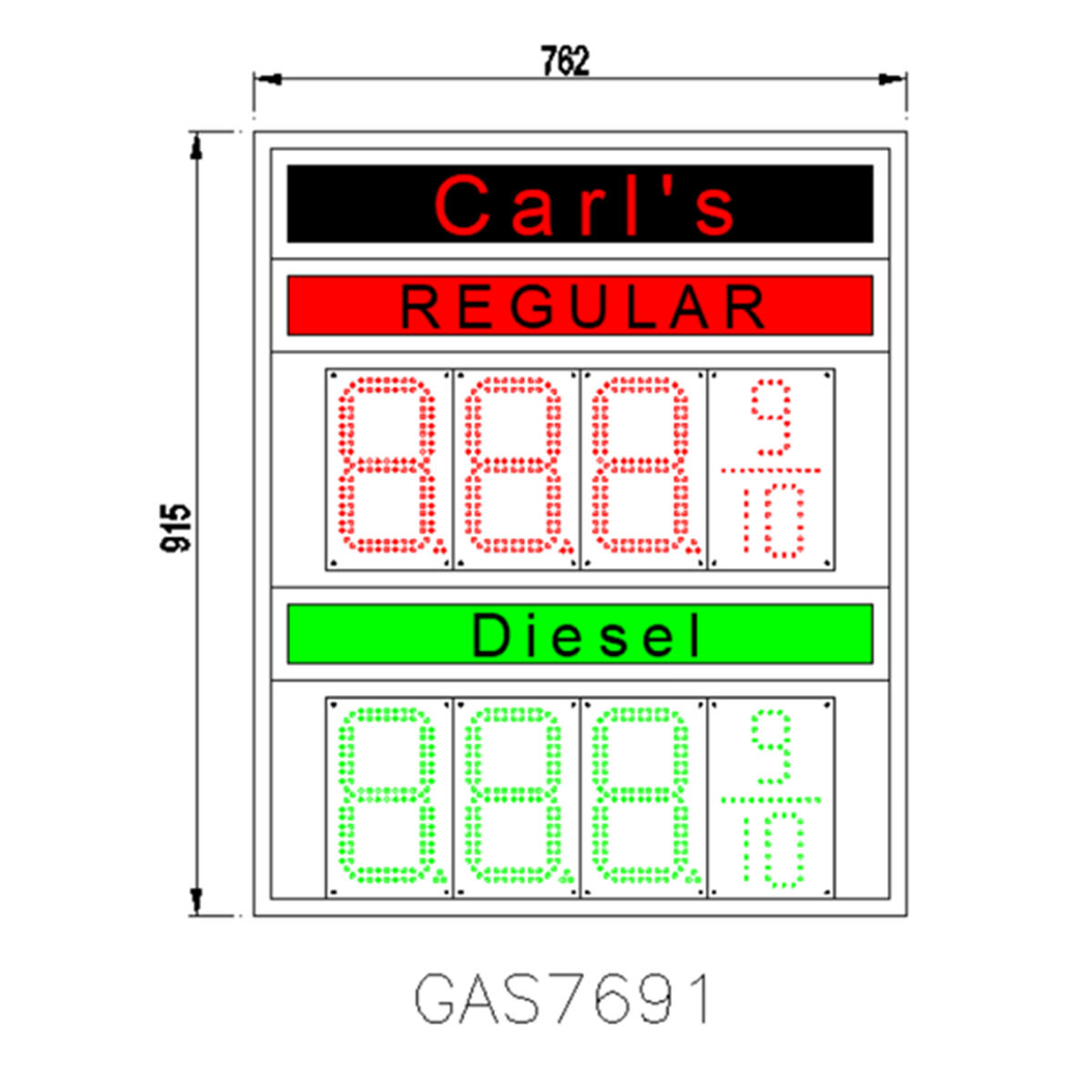 led REGULAR price displays