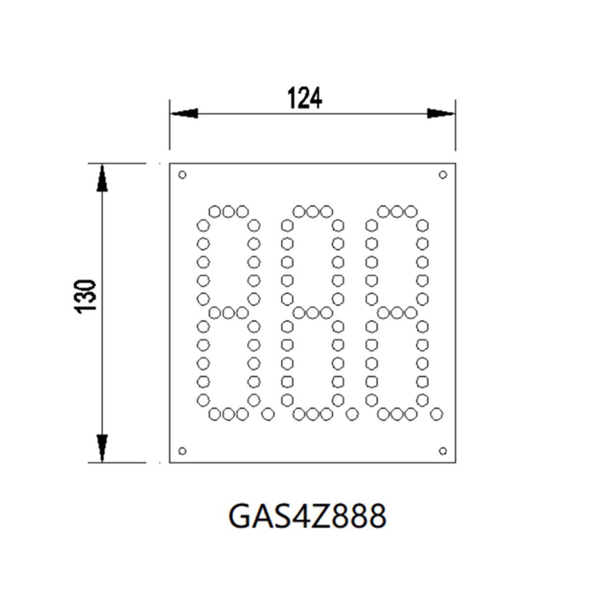 gas pump topper digits size