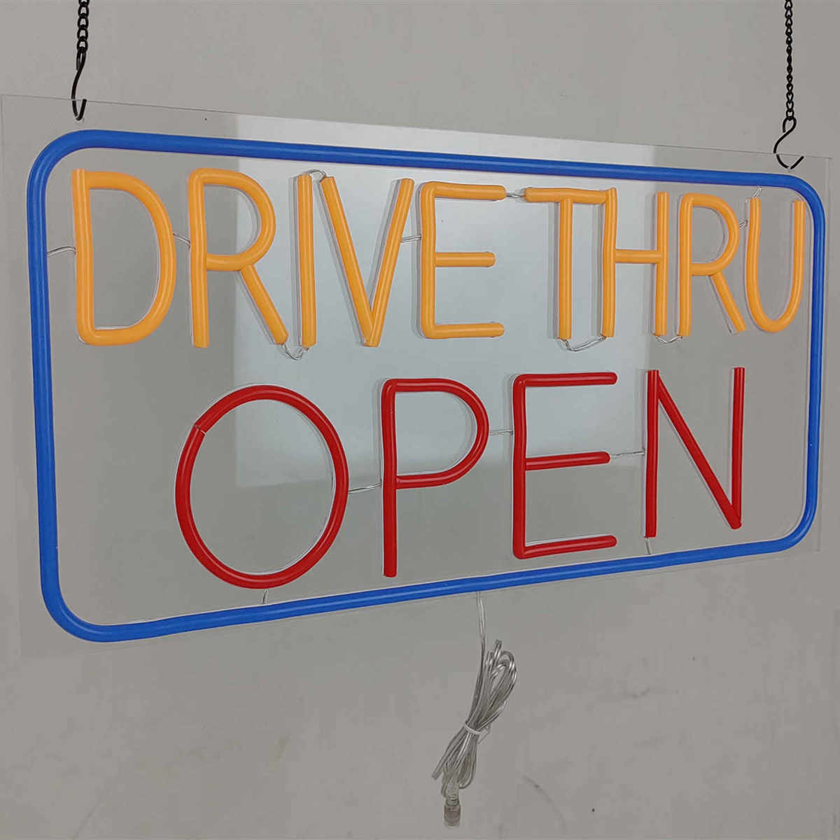 DRIVE THRU neon sign