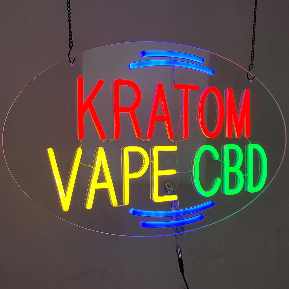 kratom vape neon sign