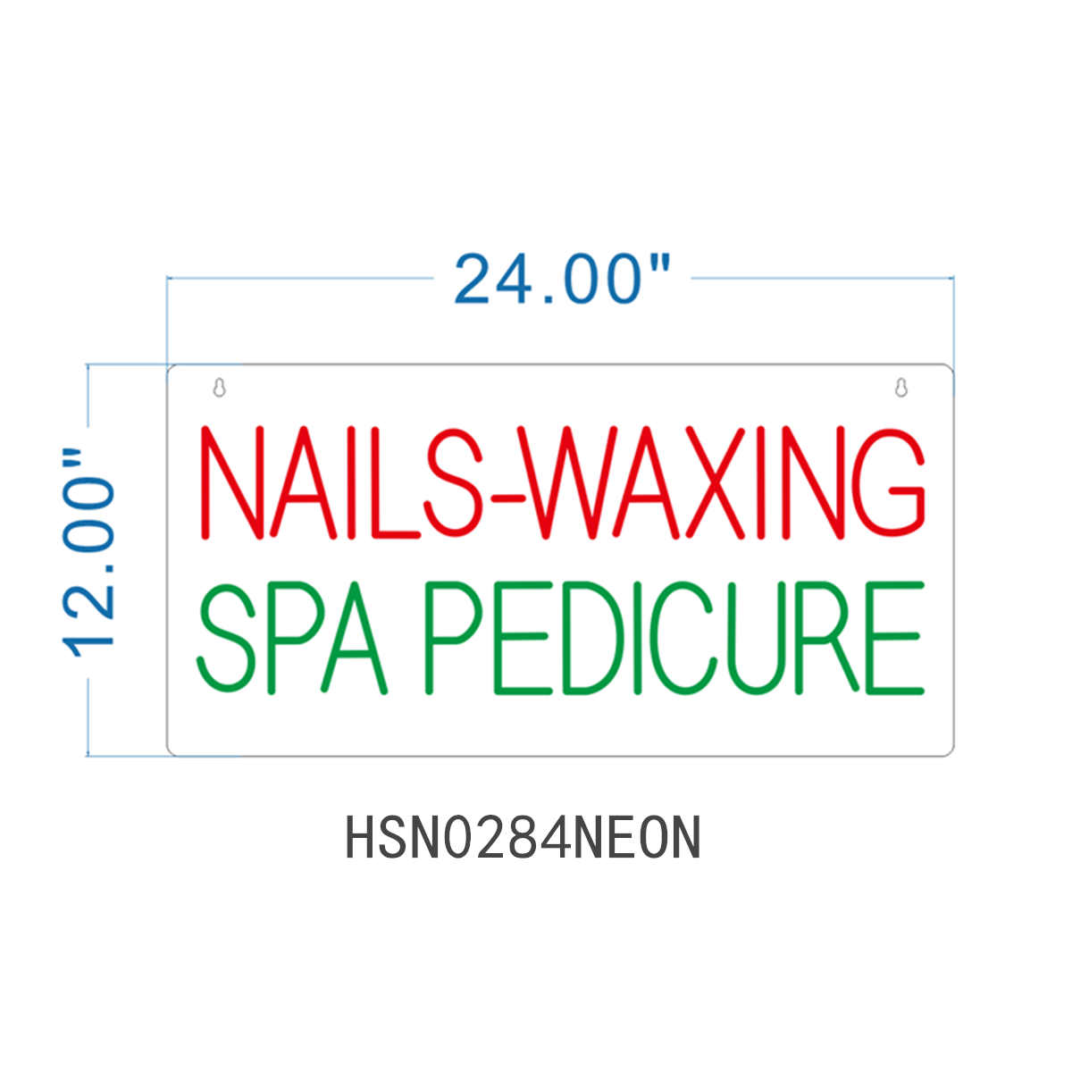 NAILS WAXING neon sign