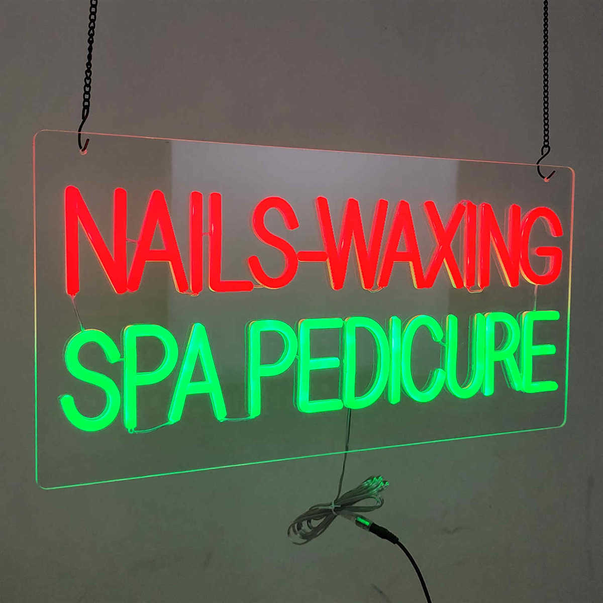 NAILS WAXING neon sign