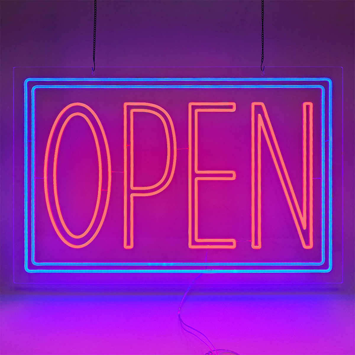 OPEN neon sign