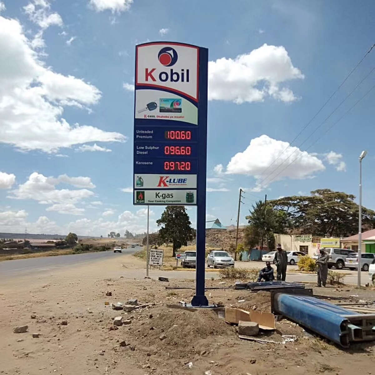 led gas price sign case