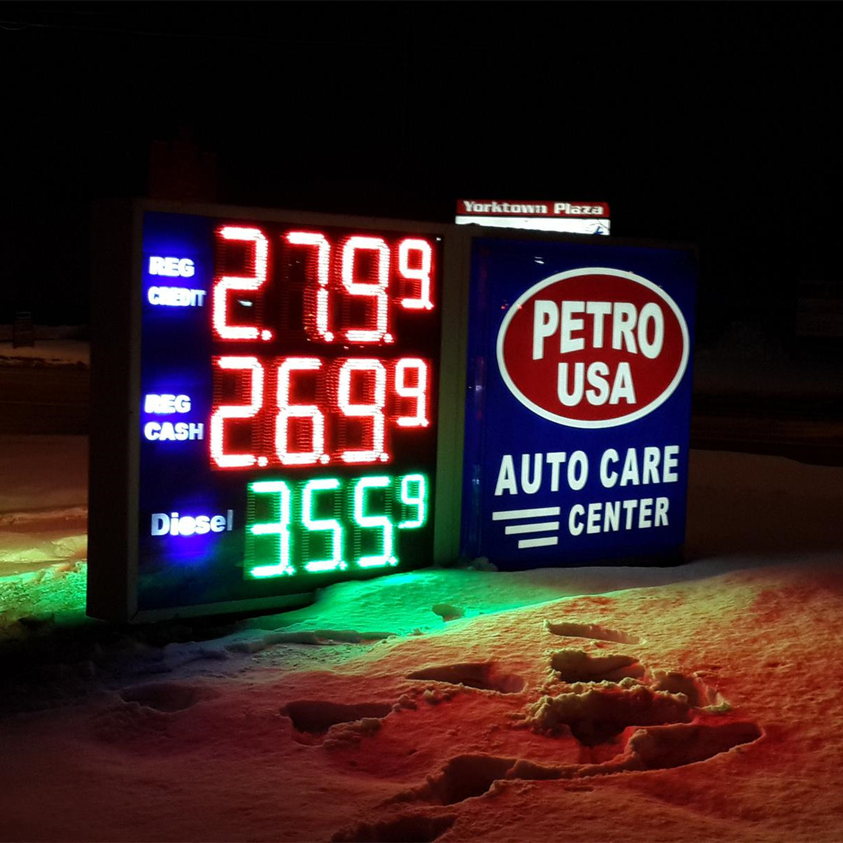 led gas sign case