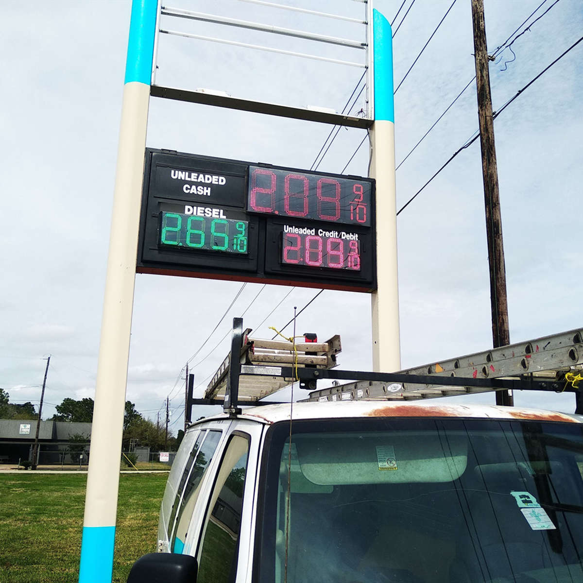 led gas price sign cases