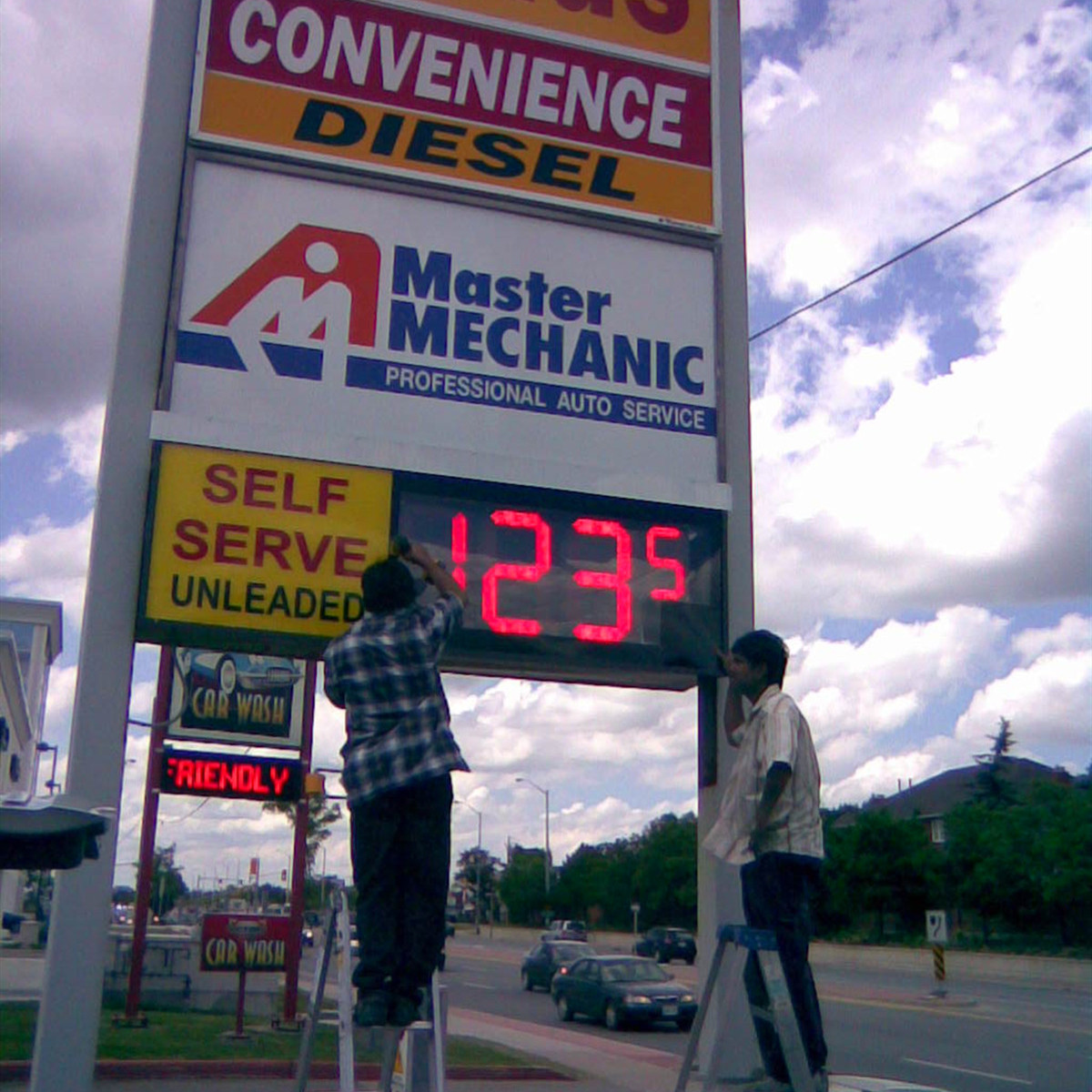 led gas price sign cases