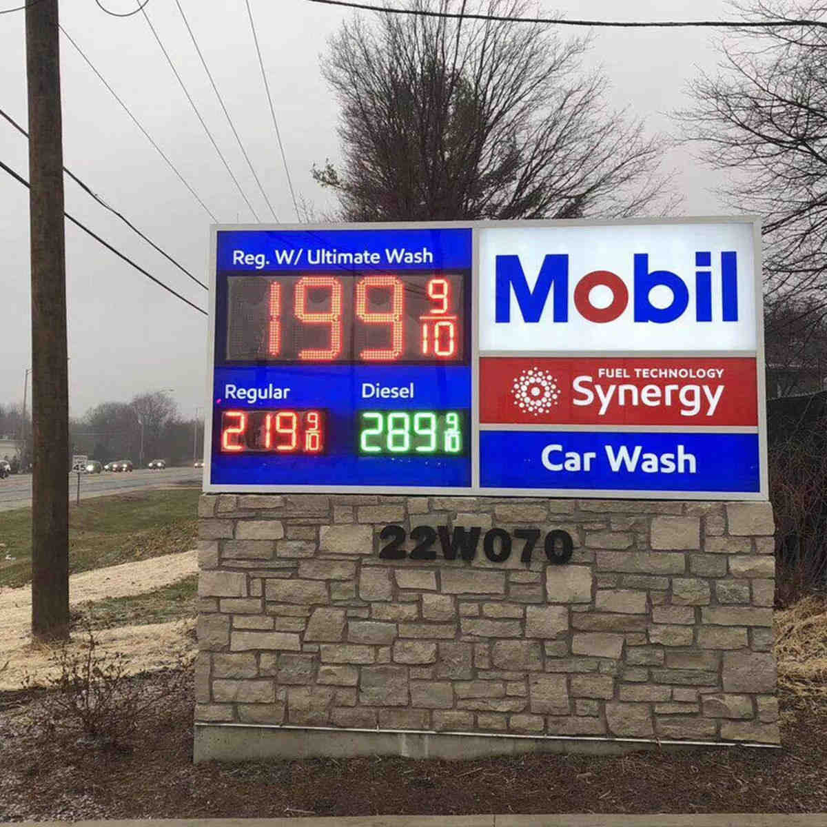 led gas price sign cases